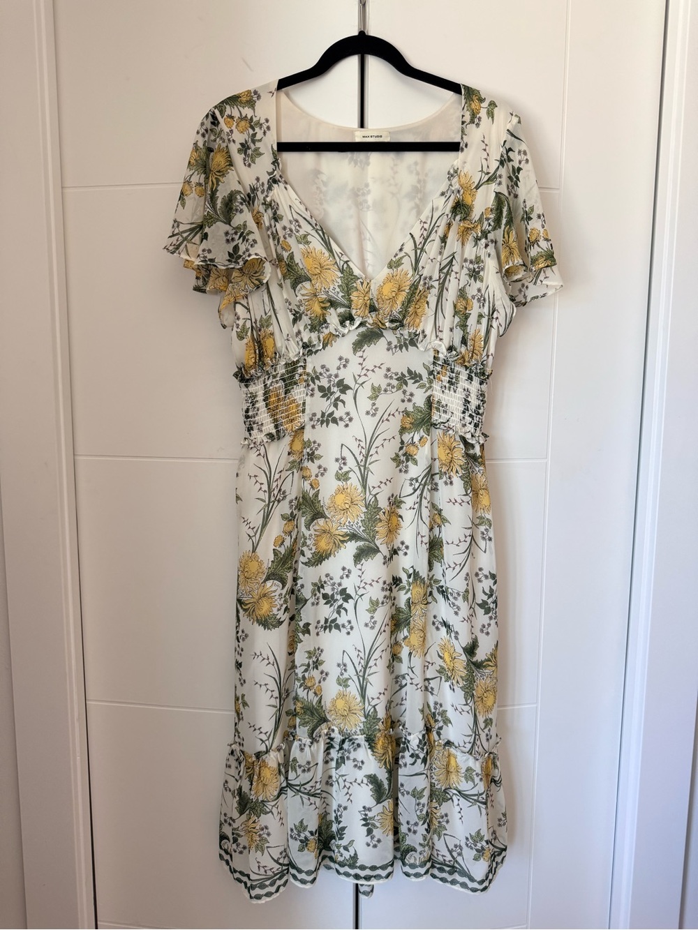 Max Studio Flowy Chiffon Floral Dress